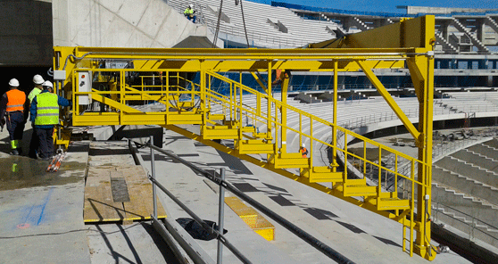 Carro para el estadio de la Peineta