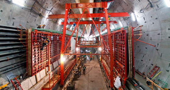 Carros para el túnel de Alaskan Way