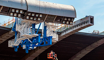 Estructura de aero personalizada para el estadio olímpico de Montreal ,