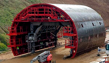 Encofrado para el túnel de Monteplano