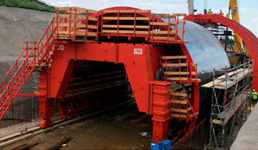 Encofrado para el túnel de Zveroticky